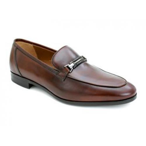 Mezlan "Pembroke" Brown Soft And Supple Italian Calfskin  Shoes